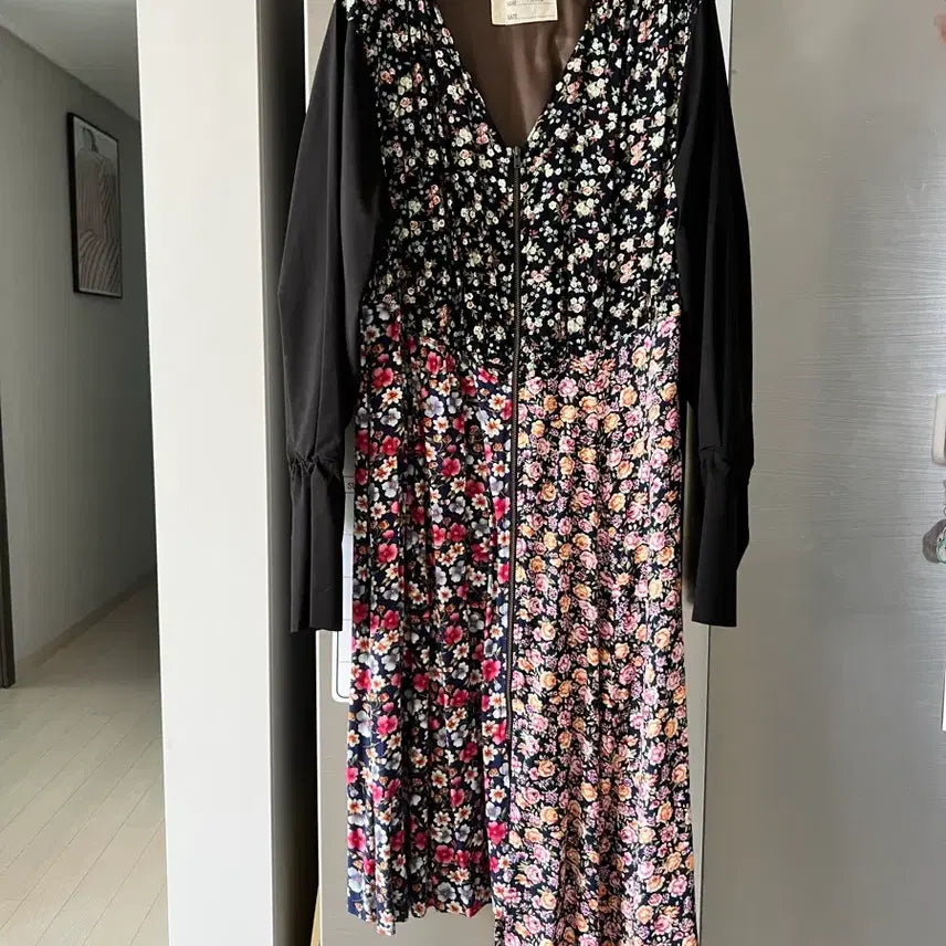 [BUNJANG] 77crca Floral Pattern Long Sleeve Dress / 77crca꽃무늬 롱 원피스