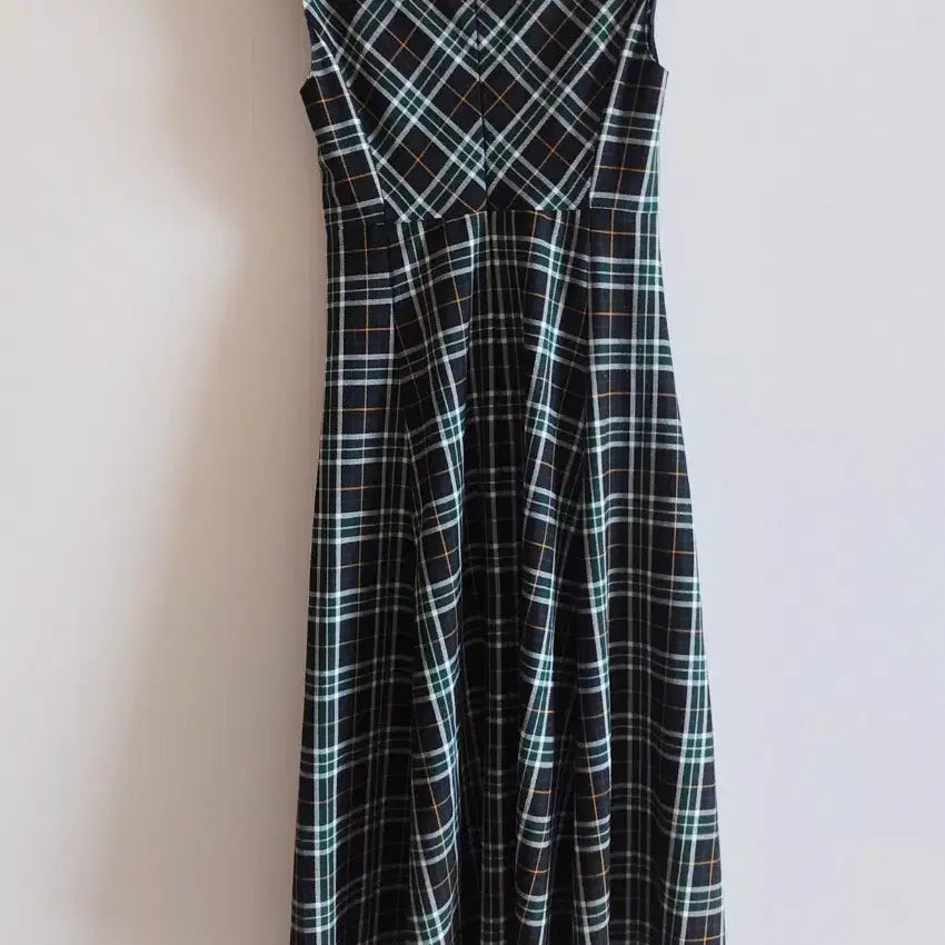 [BUNJANG] Check Pattern Long Dress / 체크 패턴 롱 원피스