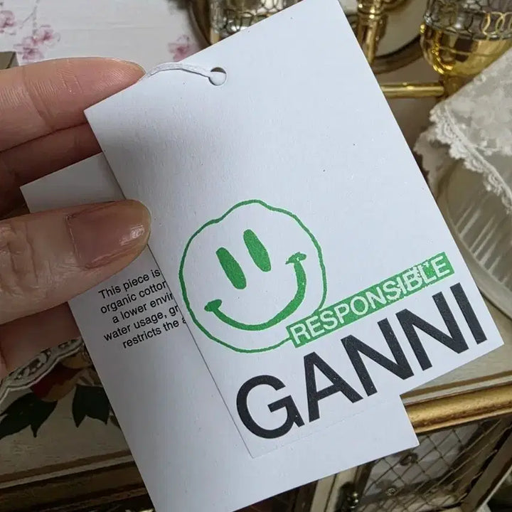[BUNJANG] GANNI Logo Vest (Ivory) / 가니 로고 베스트S