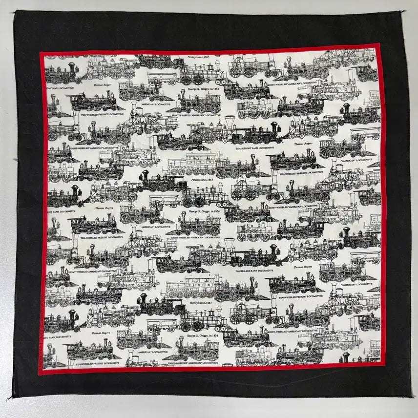 [BUNJANG] 80s Locomotive Print Bandana / 80s 기관차 프린트 반다나