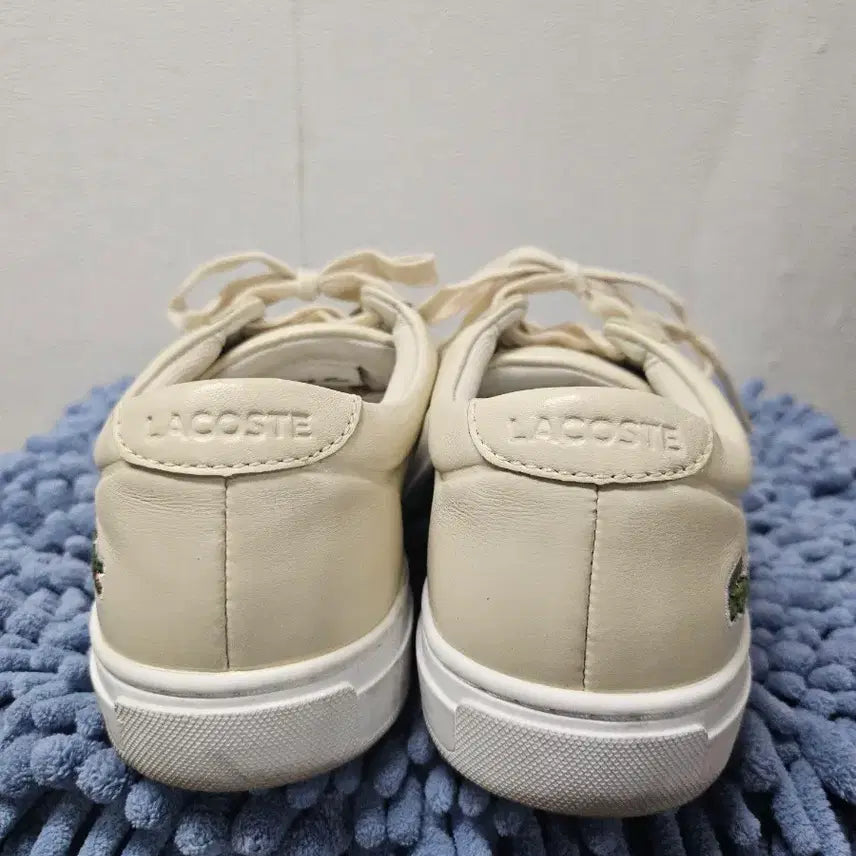 [BUNJANG] Lacoste Ivory Leather Sneakers / 라코스테 아이보리색 레더 스니커즈 38
