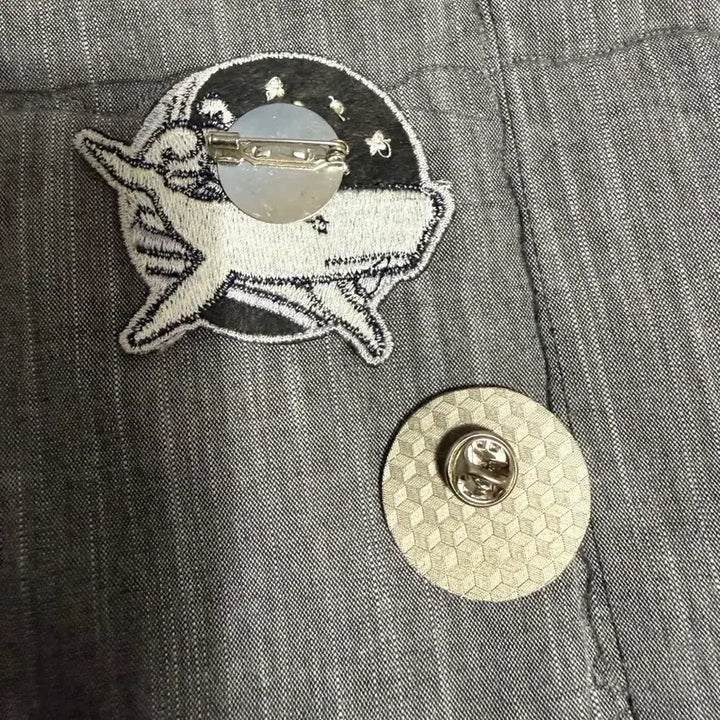 [BUNJANG] Aladdin Moby Dick Pin Button &amp; Wappen Bundle / 알라딘 서점 굿즈 모비딕 핀버튼 와펜 일괄