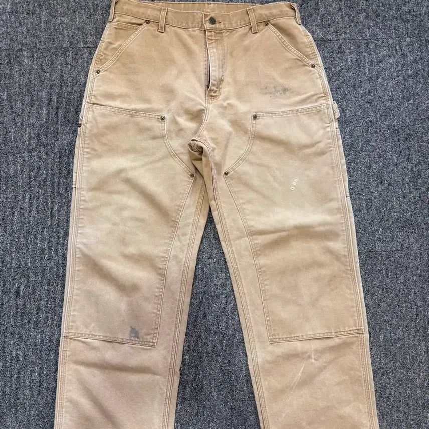 [SOLD OUT] 90s USA 칼하트 베이지 더블니 팬츠 34