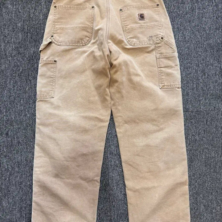 [SOLD OUT] 90s USA 칼하트 베이지 더블니 팬츠 34