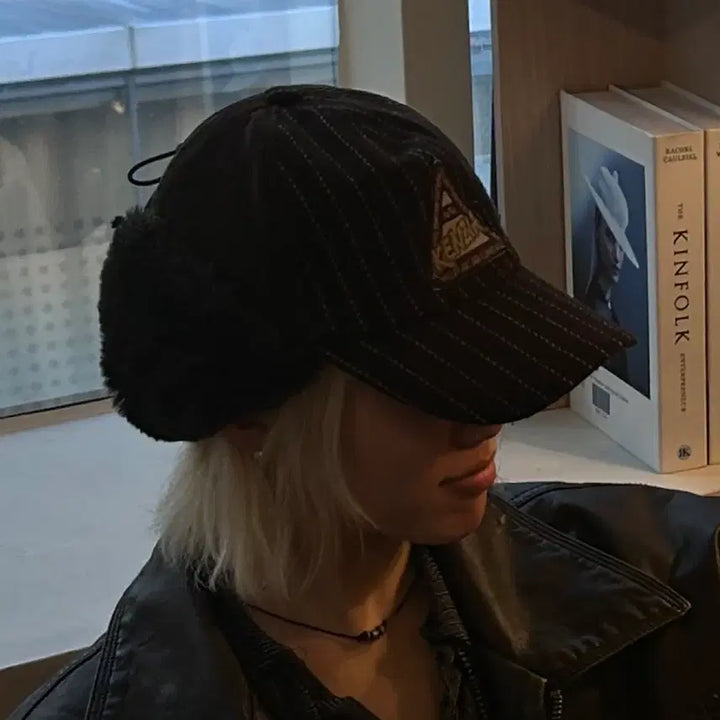 [BUNJANG] KENZA Brown Fur Lined Baseball Cap / 갈색 퍼 안감이 있는 야구 모자