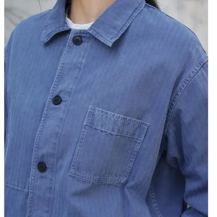[SOLD OUT] 새상품 브루먼 HBT 워크 자켓 Salt Blue 솔트블루