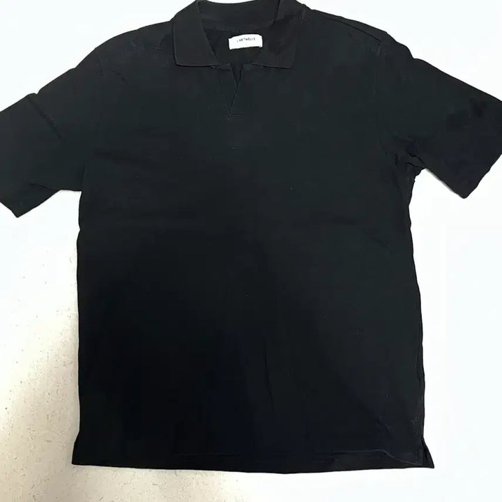 [BUNJANG] LAP12 Oversized Pique T-shirt Black Size 2 / (남성 카라티) 랩12 오버핏 피케티셔츠 블랙 2사이즈