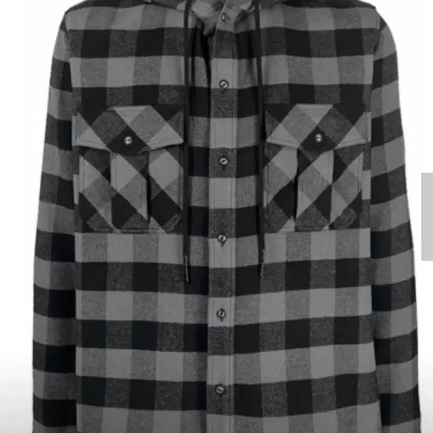 [SOLD OUT] 오프화이트 후드체크무늬겉옷
