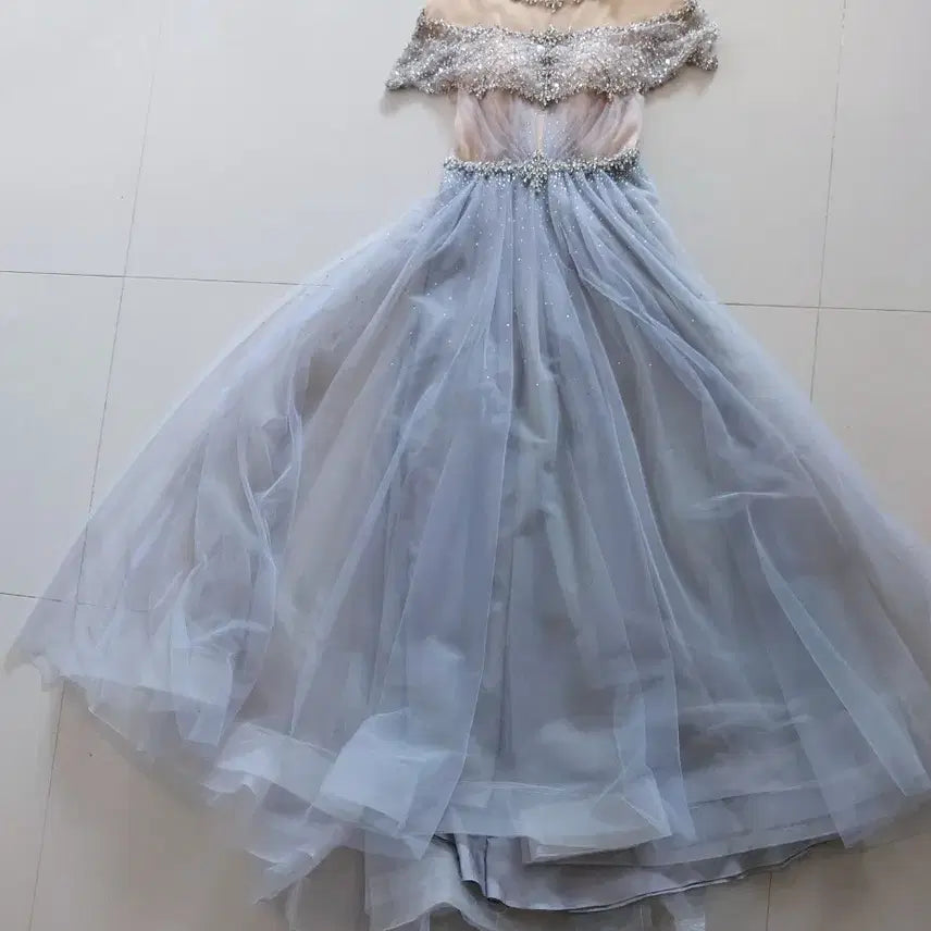 [BUNJANG] Beaded Embellished Maxi Dress / 비즈 장식 드레스