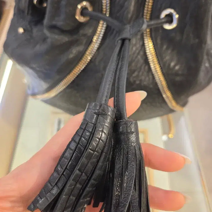 [BUNJANG] Renoma Leather Shoulder/Cross Bag / 레노마 콤비지퍼 레더 백 (끈조절가능)