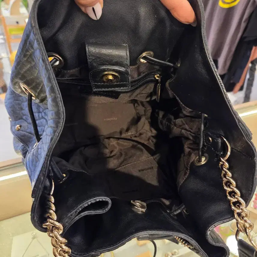 [BUNJANG] Renoma Leather Shoulder/Cross Bag / 레노마 콤비지퍼 레더 백 (끈조절가능)