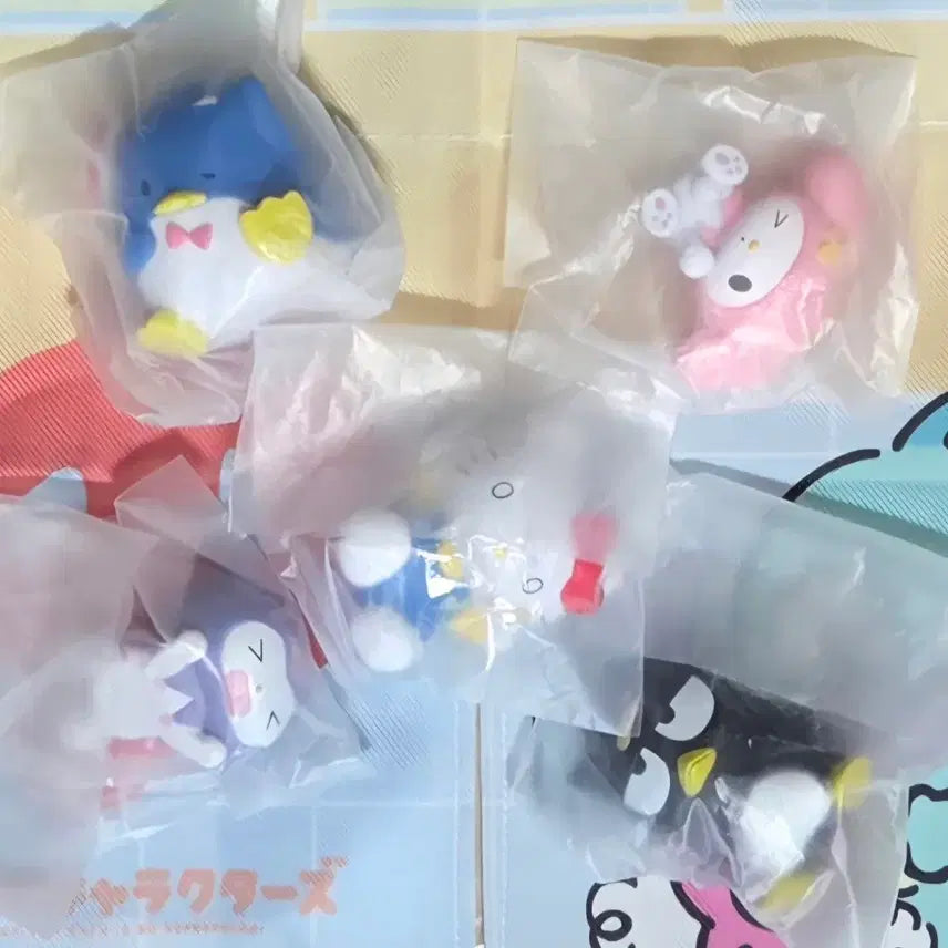 [BUNJANG] Sanrio Fall Down Figure Set / 산리오 꽈당2탄 풀세트5종[일괄]