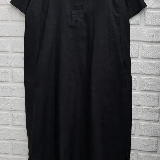 [BUNJANG] Black Linen Long Dress / A4345  블랙 린넨원피스
