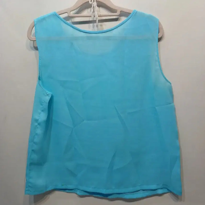 [BUNJANG] Sky Blue Sleeveless Blouse / 하늘색 민소매 블라우스90~95사이즈 여름  64275