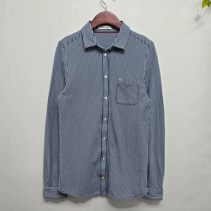 [BUNJANG] Lacoste Striped Long Sleeve Shirt / 라코스테 스트라이프 긴팔 셔츠