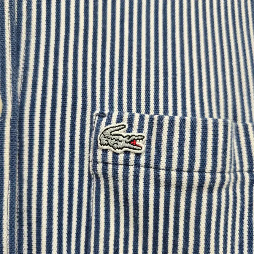 [BUNJANG] Lacoste Striped Long Sleeve Shirt / 라코스테 스트라이프 긴팔 셔츠