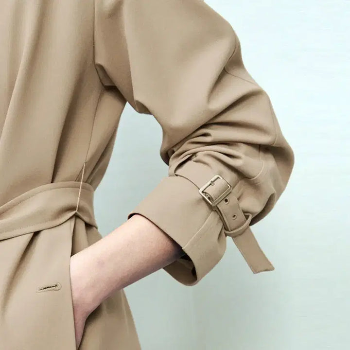 [BUNJANG] THE IZZAT Belted Slit Trench Coat / 더아이잗컬렉션(THE IZZAT) 벨티드 슬릿 트렌치코트 55-66