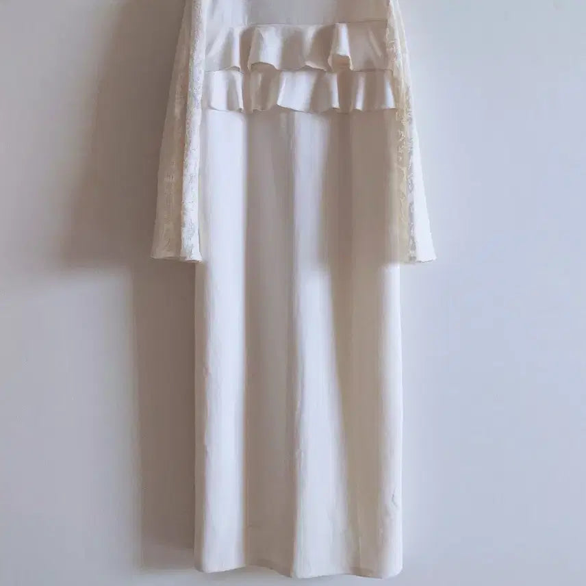 [BUNJANG] Lace Long Dress Ivory / 레이스 롱 원피스 아이보리