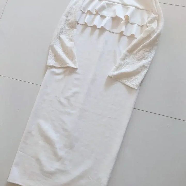 [BUNJANG] Lace Long Dress Ivory / 레이스 롱 원피스 아이보리