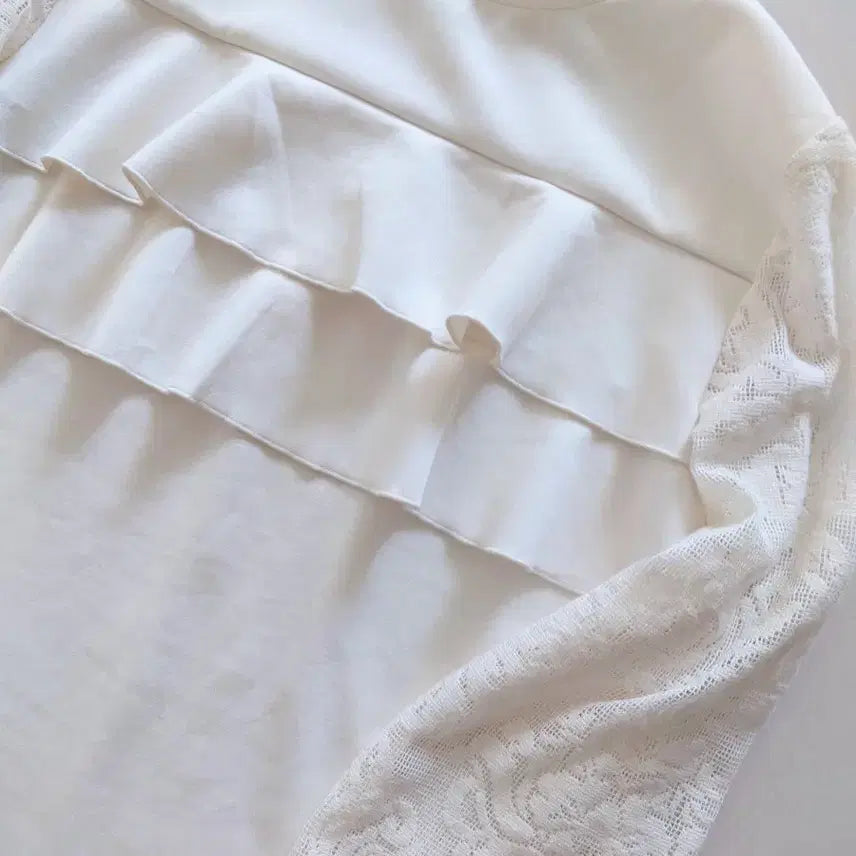 [BUNJANG] Lace Long Dress Ivory / 레이스 롱 원피스 아이보리