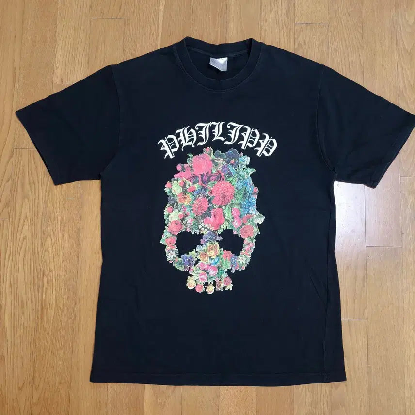 [BUNJANG] Hydrogen Floral Skull T-shirt / [XL] 하이드로겐(Hydrogen) 플로럴 스컬 티셔츠