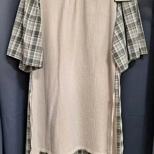 [BUNJANG] Check Mix Long Dress / 체크 믹스 롱 원피스