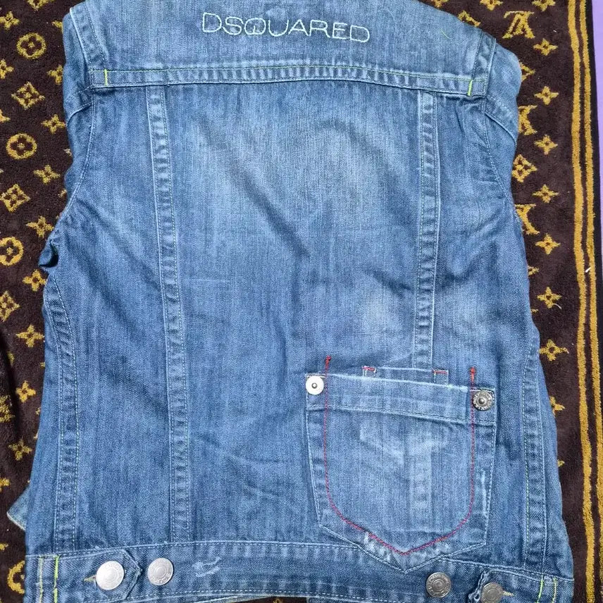 [BUNJANG] Dsquared2 Denim Jacket / 디스퀘어드 데님 청자켓 패치 워싱진