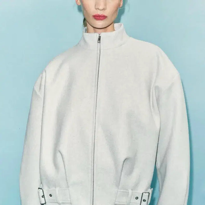 [BUNJANG] Zara Technical High Neck Wool Zip-Up Jacket / (L)자라 테크니컬 하이넥 울 집업 재킷