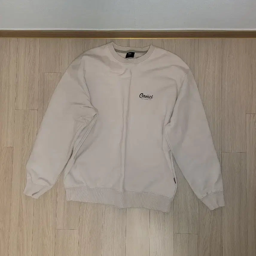 [BUNJANG] Camelwalk Small Authentic Logo Sweatshirt Beige Gray / L 카멜워크 스몰 어센틱 로고 맨투맨 스웨트셔츠 베이지 그레이