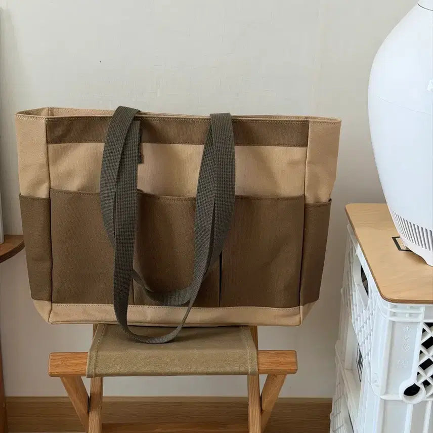 [BUNJANG] Monono Canvas Shoulder Bag / [옷장정리떨이] 거의 새거! 모노노 캔버스백 카키