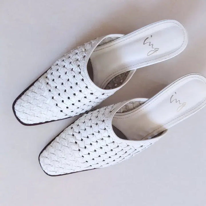 [BUNJANG] Ing Leather Mule Slippers / ing 뮬 슬리퍼 소가죽