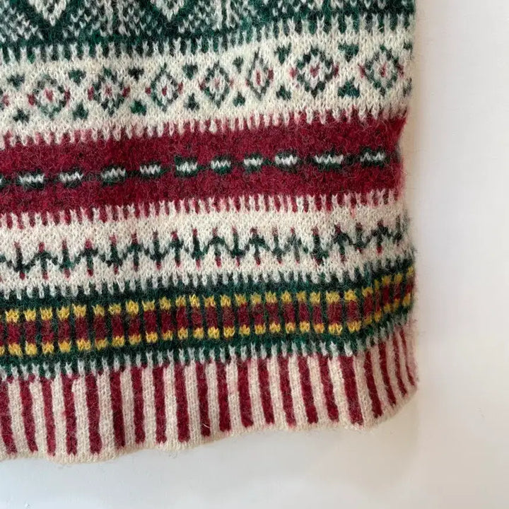 [BUNJANG] BNX Pattern Knit Vest Cardigan / BNX 패턴 니트 조끼 가디건 F