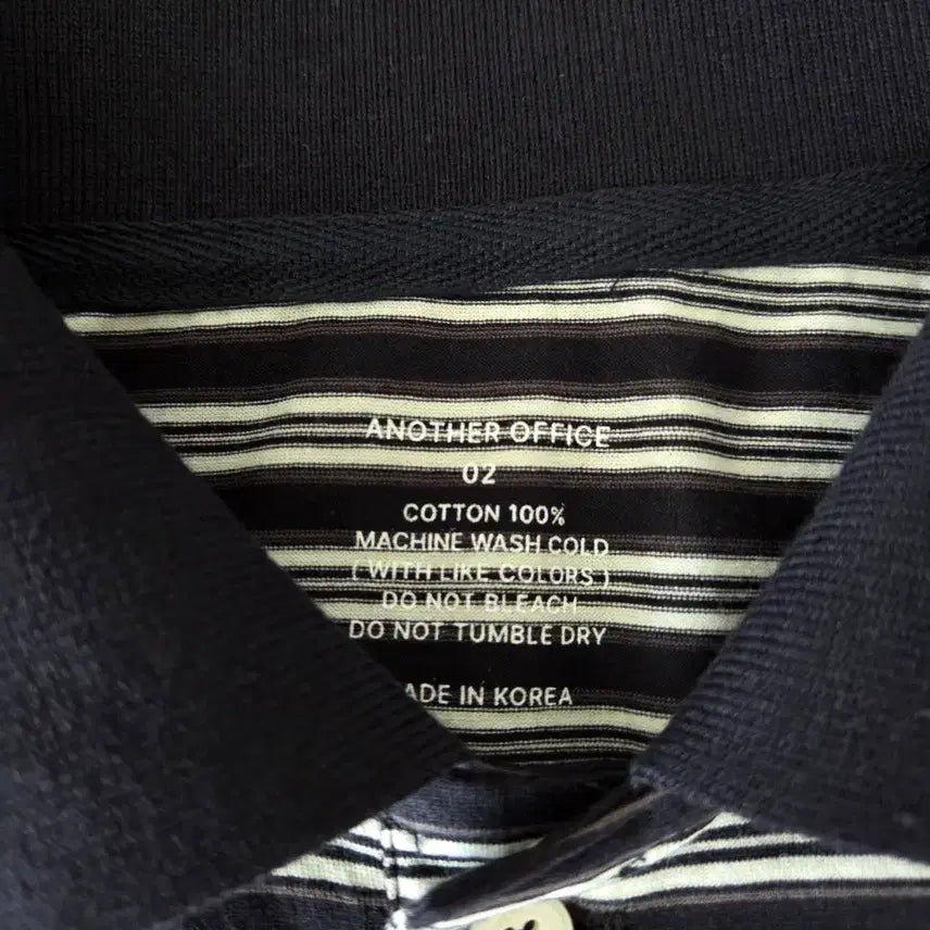 [BUNJANG] Anotheroffice 2 Size Item / 어나더오피스 Brief Stripe Rugby T (Navy)2사이즈