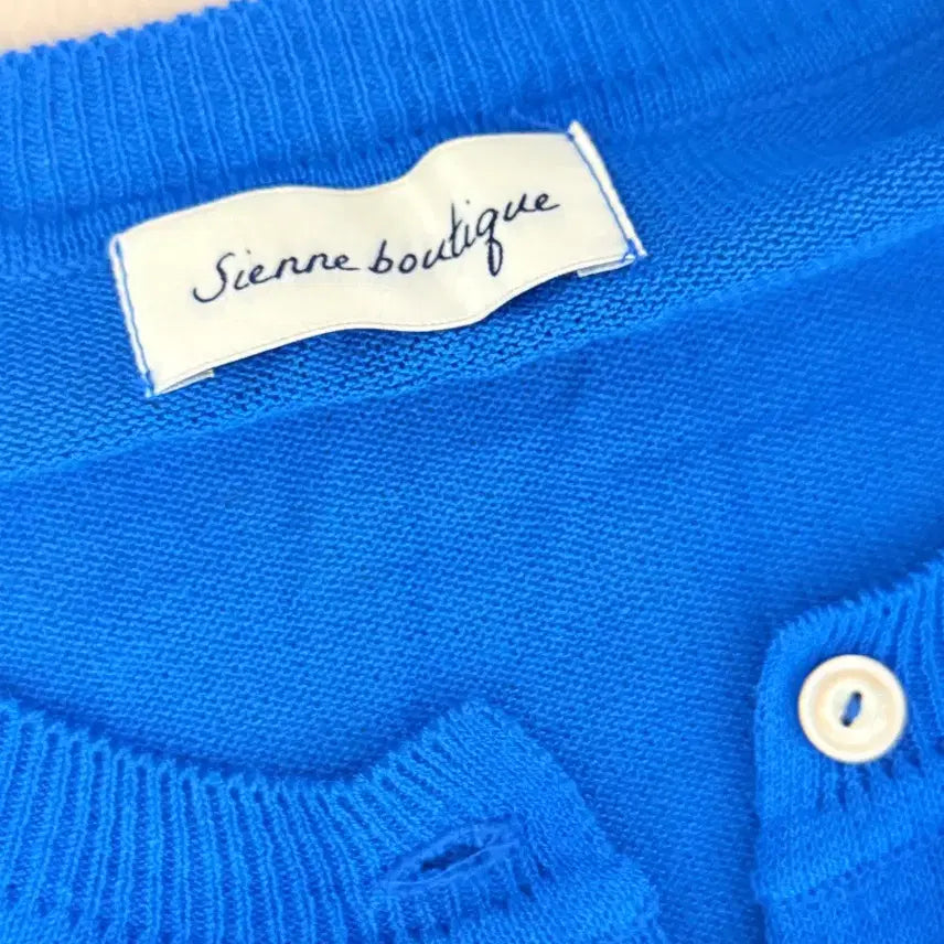 [BUNJANG] Sienne Boutique Blue Knit Cardigan / Sienne boutique 블루 니트 가디건