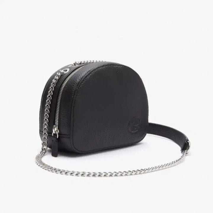 [BUNJANG] Lacoste Black Chain Crossbody Bag / 라코스테 블랙 체인 크로스백