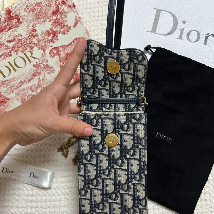 [BUNJANG] Dior Oblique Phone Holder Bag / (당일배송 풀구성) 디올 오블리크 폰홀더백
