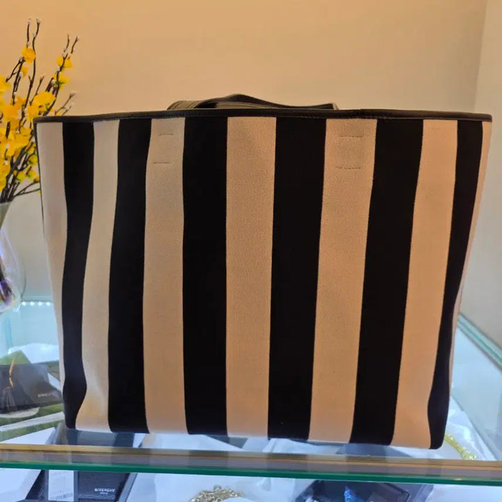 [BUNJANG] AMI Paris Stripe Canvas Tote Bag / [새상품] 아미(AMI) 파리 스트라이프 캔버스 토트백 (진짜24시간만