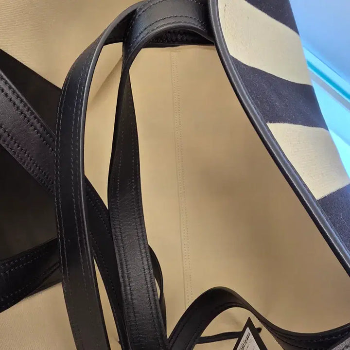 [BUNJANG] AMI Paris Stripe Canvas Tote Bag / [새상품] 아미(AMI) 파리 스트라이프 캔버스 토트백 (진짜24시간만