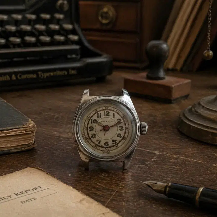 [BUNJANG] Swiss Vintage 7 Jewels Mini Clock Object / 스위스 빈티지 미니 시계 오브제 2.5cm  7 JEWELS 클래식