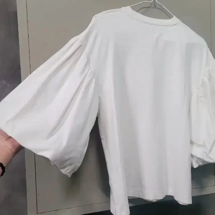 [BUNJANG] COS White Balloon Sleeve T-shirt / COS 코스 화이트 벌룬 퍼프 반팔 티셔츠 XS