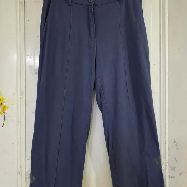 [BUNJANG] Summer Linen Blend Straight-Leg Pants / 여름  마 린넨 스판 밴딩 일자통바지  28사이즈