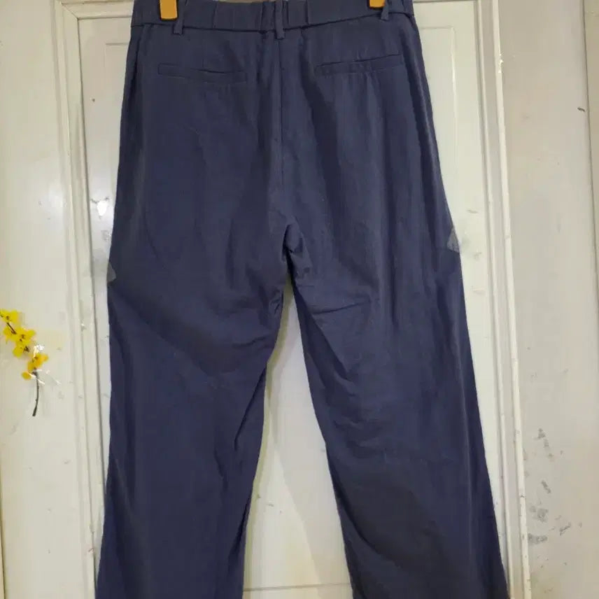 [BUNJANG] Summer Linen Blend Straight-Leg Pants / 여름  마 린넨 스판 밴딩 일자통바지  28사이즈