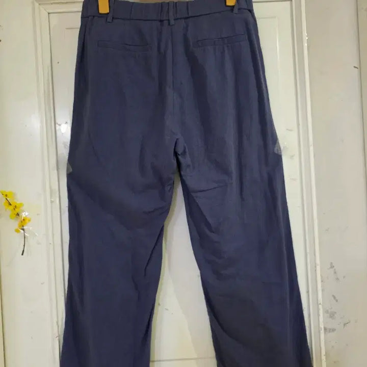 [BUNJANG] Summer Linen Blend Straight-Leg Pants / 여름  마 린넨 스판 밴딩 일자통바지  28사이즈