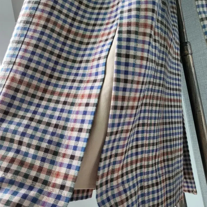 [BUNJANG] Besti Belli Check Trench Long Coat / 베스티벨리 체크 트렌치롱코트