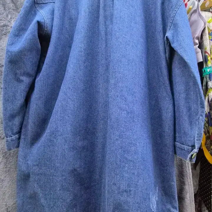 [BUNJANG] Unspecified Denim Long Shirt / 데미지 데님 셔츠 청 남방