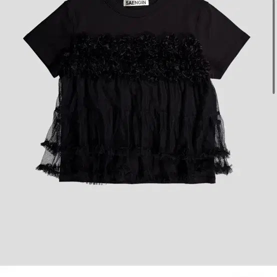 [SOLD OUT] 생긴스튜디오)ROSE SYMPHONY SHORT SLEEVE - BLAC