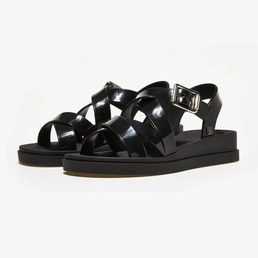[BUNJANG] ZAXY Plena Vegan Jelly Sandals / [블랙/베이지] 비건 젤리슈즈 리사이클 ZAXY 작시 플레나 샌들 키높이