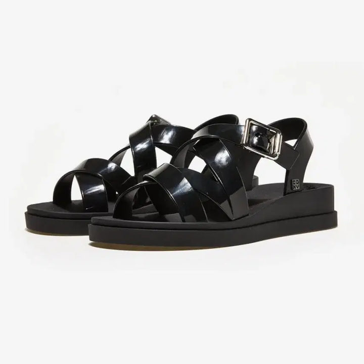 [BUNJANG] ZAXY Plena Vegan Jelly Sandals / [블랙/베이지] 비건 젤리슈즈 리사이클 ZAXY 작시 플레나 샌들 키높이