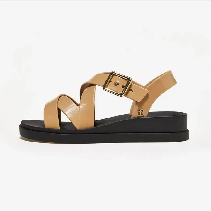 [BUNJANG] ZAXY Plena Vegan Jelly Sandals / [블랙/베이지] 비건 젤리슈즈 리사이클 ZAXY 작시 플레나 샌들 키높이