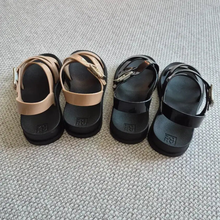 [BUNJANG] ZAXY Plena Vegan Jelly Sandals / [블랙/베이지] 비건 젤리슈즈 리사이클 ZAXY 작시 플레나 샌들 키높이